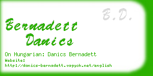 bernadett danics business card